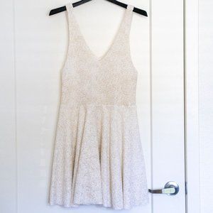 Gold-flecked cocktail dress
